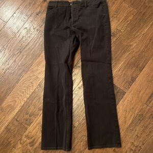 Doncaster brown cotton spandex blend Jean pant. Size 8.